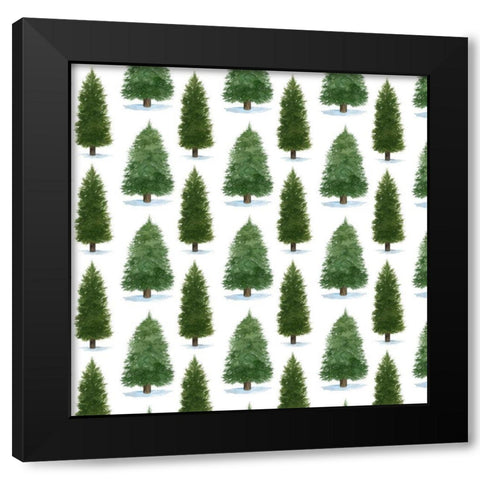 Forest Christmas Collection I Black Modern Wood Framed Art Print with Double Matting by Popp, Grace