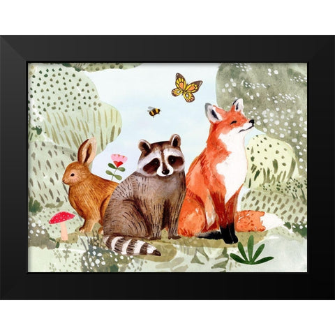 Fox Glen Collection A Black Modern Wood Framed Art Print by Borges, Victoria