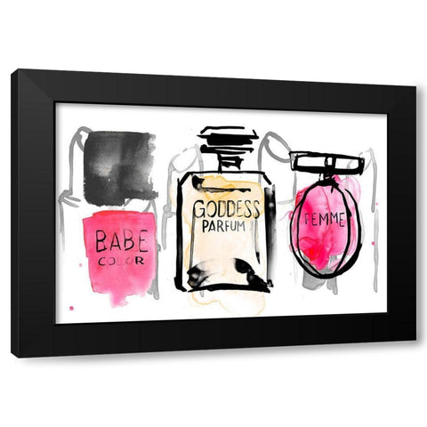 Rose Parfum Collection A Black Modern Wood Framed Art Print with Double Matting by Parker, Jennifer Paxton