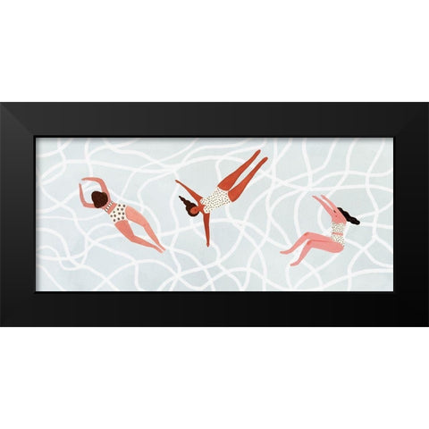 Minnows Collection D Black Modern Wood Framed Art Print by Borges, Victoria