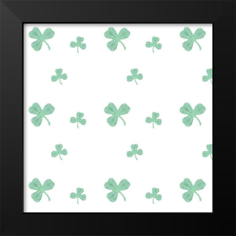 Lucky Shamrock Collection F Black Modern Wood Framed Art Print by Ludwig, Alicia
