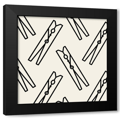 Laundry Room Collection F Black Modern Wood Framed Art Print with Double Matting by Barnes, Victoria