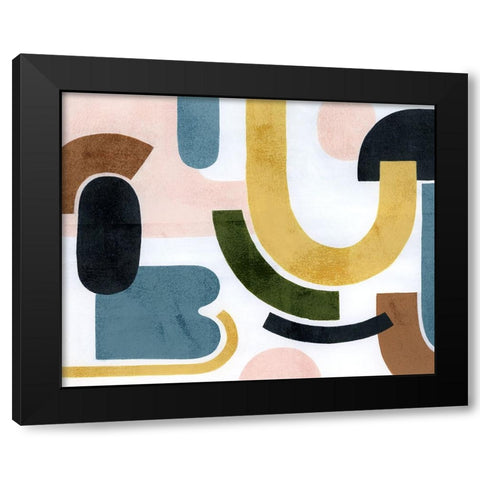 Shifting Shapes Collection A Black Modern Wood Framed Art Print with Double Matting by Popp, Grace