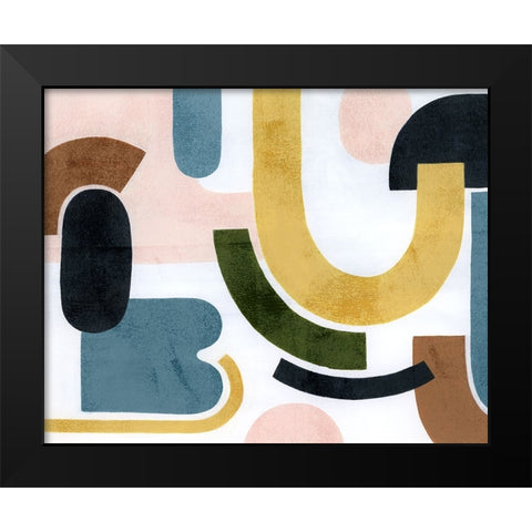 Shifting Shapes Collection A Black Modern Wood Framed Art Print by Popp, Grace