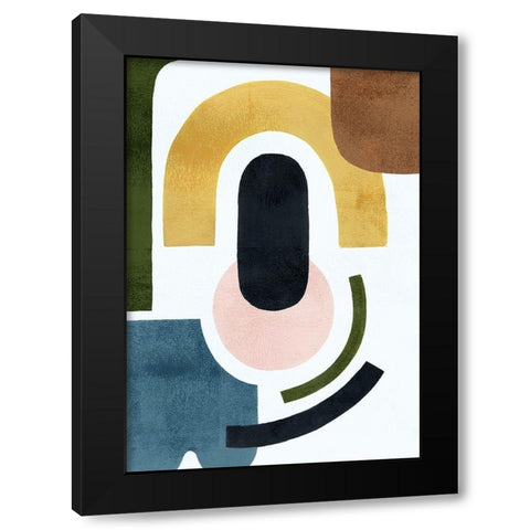 Shifting Shapes Collection B Black Modern Wood Framed Art Print by Popp, Grace