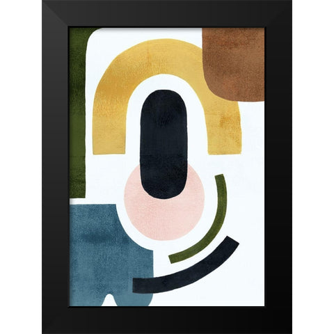 Shifting Shapes Collection B Black Modern Wood Framed Art Print by Popp, Grace