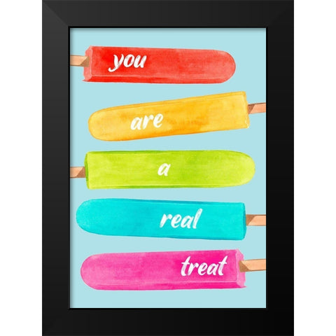 Popsicle Summer Collection B Black Modern Wood Framed Art Print by Popp, Grace