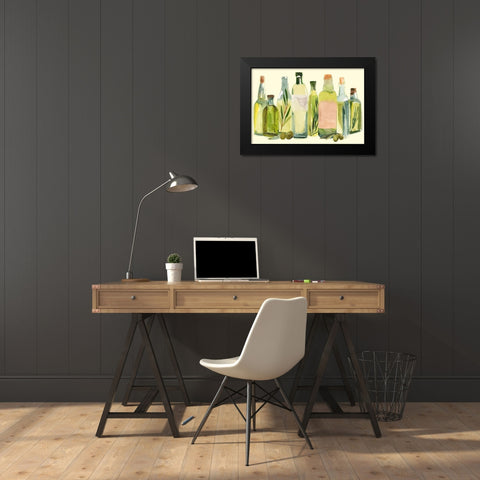 Olive Oil Set Collection A Black Modern Wood Framed Art Print by Warren, Annie