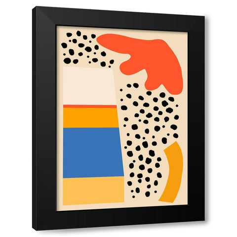 The 90s Collection B Black Modern Wood Framed Art Print with Double Matting by Wang, Melissa