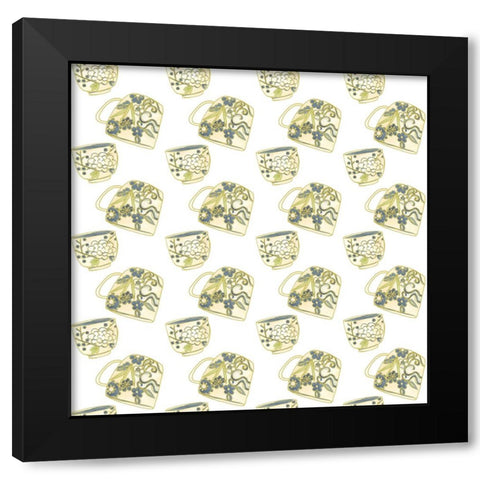 Oolong Collection F Black Modern Wood Framed Art Print with Double Matting by Zarris, Chariklia