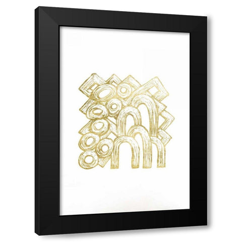 Gold Foil Playground I Black Modern Wood Framed Art Print by Stramel, Renee W.