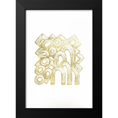 Gold Foil Playground I Black Modern Wood Framed Art Print by Stramel, Renee W.