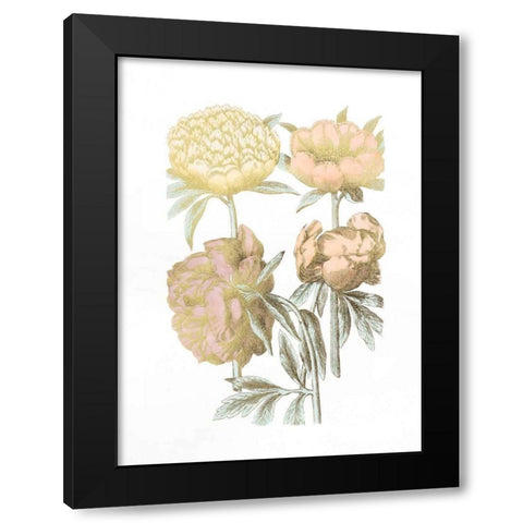 Gold Foil Chintz II with Hand Color Black Modern Wood Framed Art Print by Vision Studio