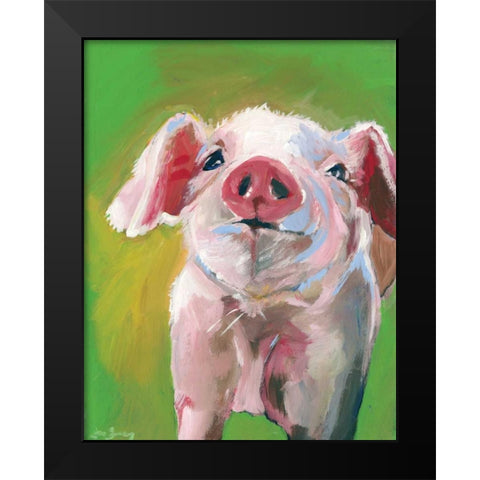 Pig Black Modern Wood Framed Art Print by Seay, Anne