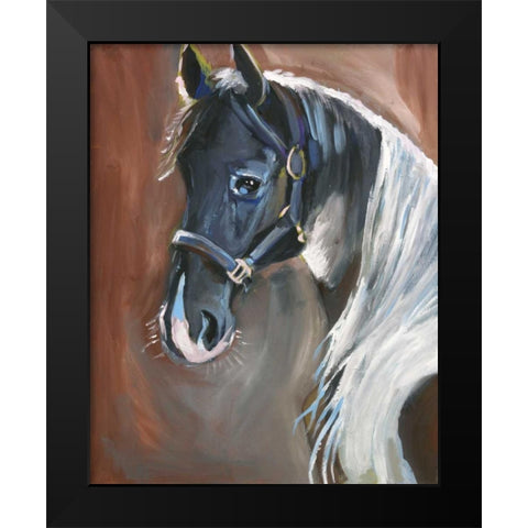 Horse Black Modern Wood Framed Art Print by Seay, Anne