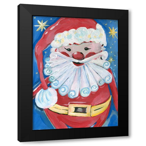 Santa Black Modern Wood Framed Art Print by Seay, Anne