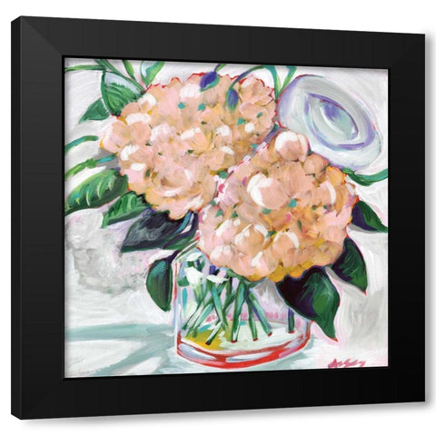 Hydrangeas Black Modern Wood Framed Art Print by Seay, Anne