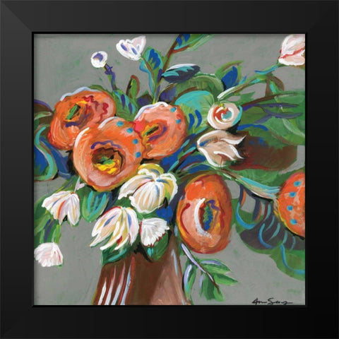 Floral Arrangement II Black Modern Wood Framed Art Print by Seay, Anne