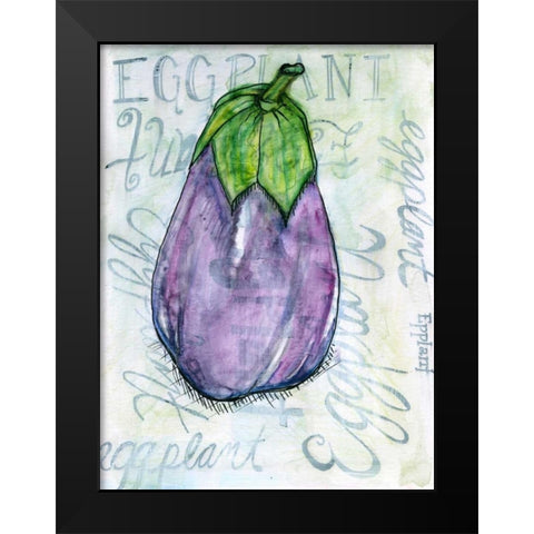 Eggplant Black Modern Wood Framed Art Print by Seay, Anne