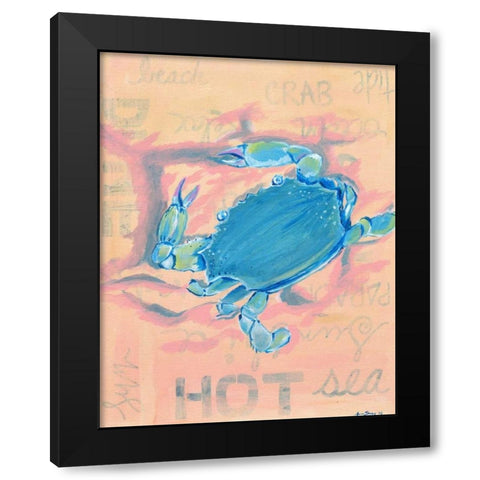 Crab Black Modern Wood Framed Art Print with Double Matting by Seay, Anne