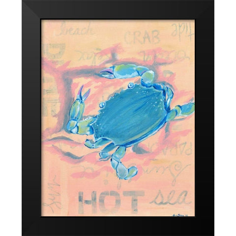 Crab Black Modern Wood Framed Art Print by Seay, Anne