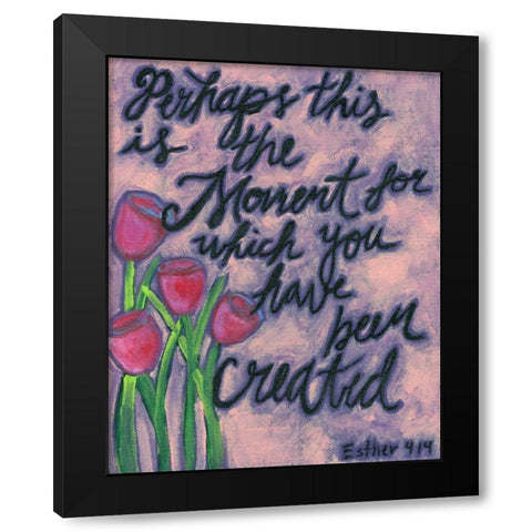 Tulips Black Modern Wood Framed Art Print by Seay, Anne