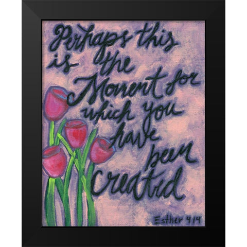 Tulips Black Modern Wood Framed Art Print by Seay, Anne