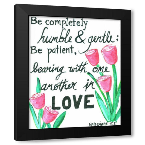 Love Tulips Black Modern Wood Framed Art Print by Seay, Anne