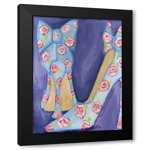 Shoes Black Modern Wood Framed Art Print with Double Matting by Seay, Anne
