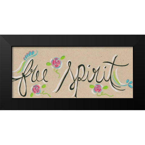 Free Spirit Black Modern Wood Framed Art Print by Seay, Anne