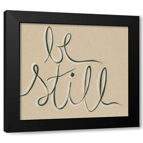 Be Still Black Modern Wood Framed Art Print by Seay, Anne