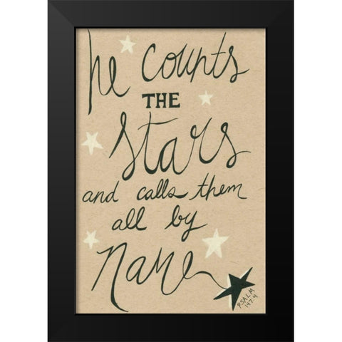 Stars Black Modern Wood Framed Art Print by Seay, Anne