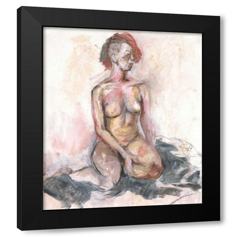 Nude I Black Modern Wood Framed Art Print by Seay, Anne