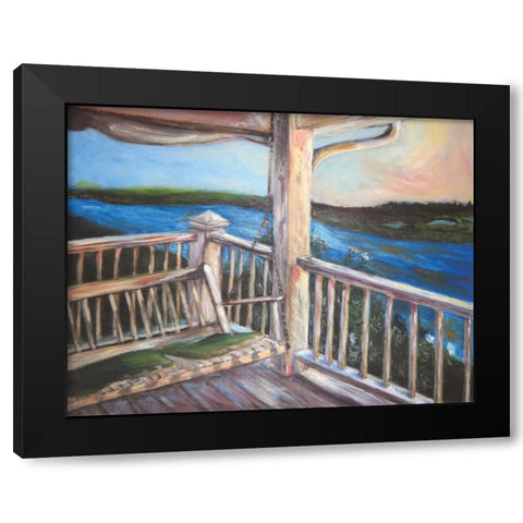 Porch Black Modern Wood Framed Art Print by Seay, Anne