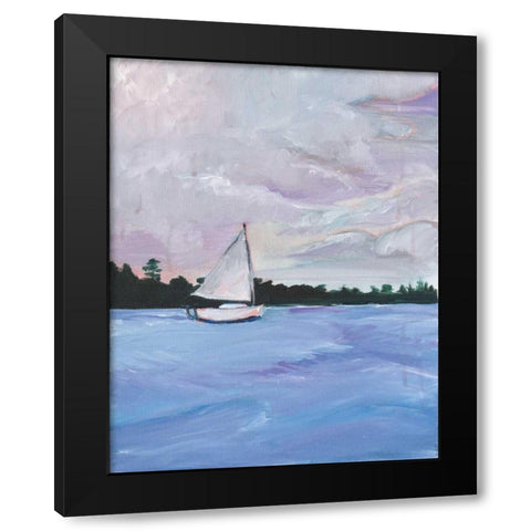 Sailboat Black Modern Wood Framed Art Print by Seay, Anne