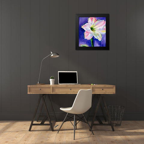 Floral Black Modern Wood Framed Art Print by Seay, Anne
