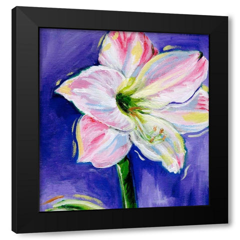 Floral Black Modern Wood Framed Art Print by Seay, Anne