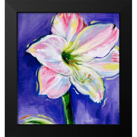 Floral Black Modern Wood Framed Art Print by Seay, Anne