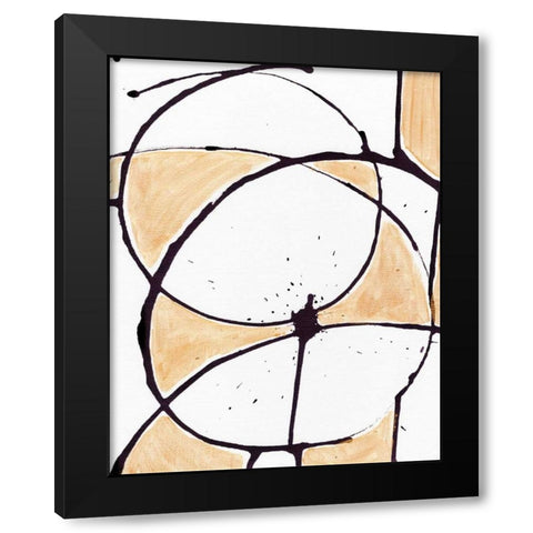 Abstract Gold  Black Modern Wood Framed Art Print by Seay, Anne