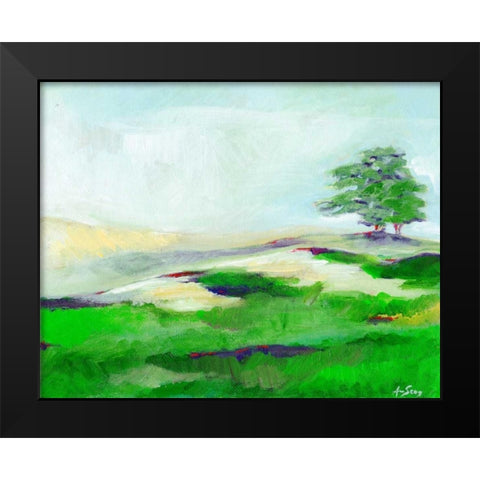 Fog Mountains Black Modern Wood Framed Art Print by Seay, Anne