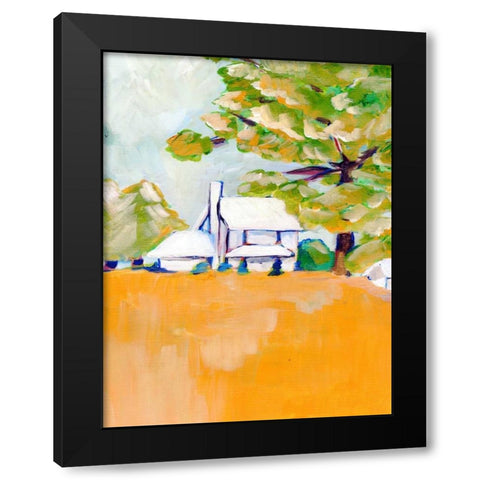 Hilltop House Black Modern Wood Framed Art Print by Seay, Anne