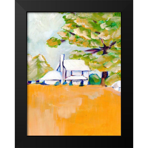 Hilltop House Black Modern Wood Framed Art Print by Seay, Anne