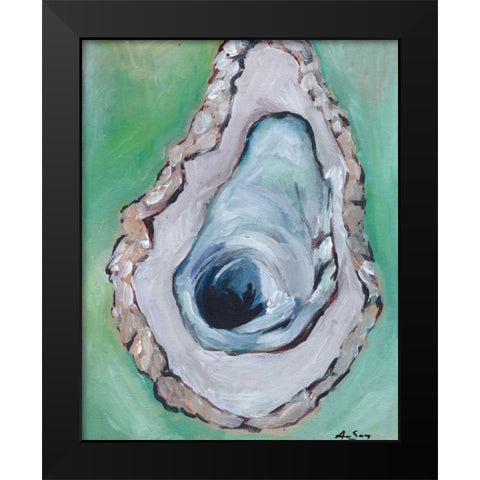 Oyster Black Modern Wood Framed Art Print by Seay, Anne