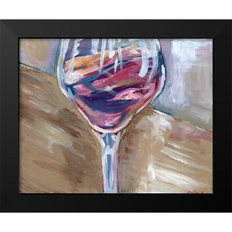 Wine Tasting Black Modern Wood Framed Art Print by Seay, Anne