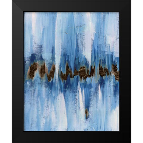 Abstract Blue I Black Modern Wood Framed Art Print by Seay, Anne