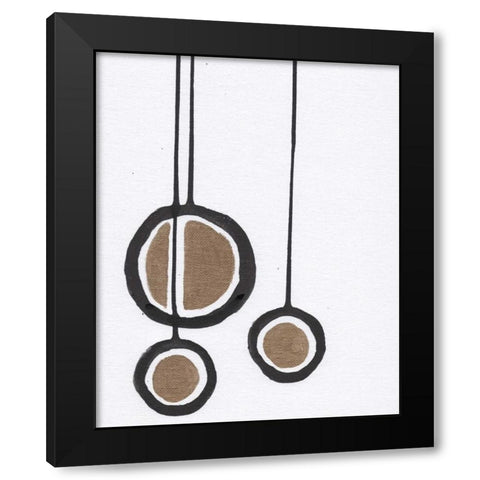 BandW w/ Gold Black Modern Wood Framed Art Print by Seay, Anne