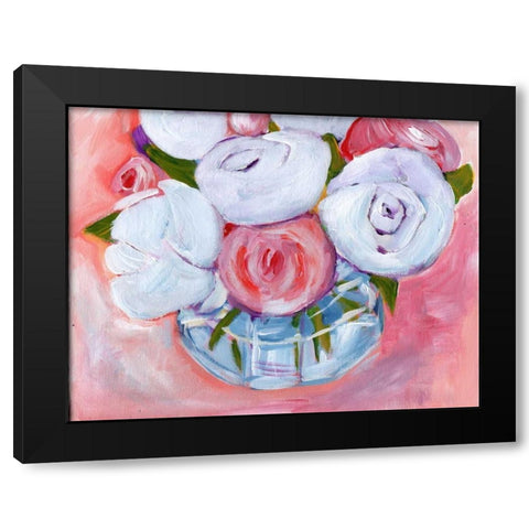 Fresh Floral Black Modern Wood Framed Art Print by Seay, Anne