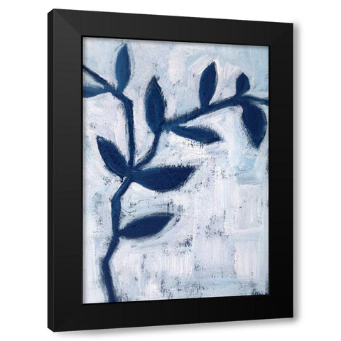 Blue and White I Black Modern Wood Framed Art Print by Seay, Anne
