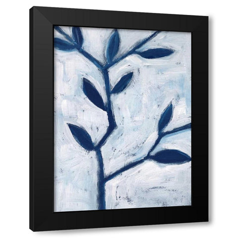Blue and White II Black Modern Wood Framed Art Print with Double Matting by Seay, Anne