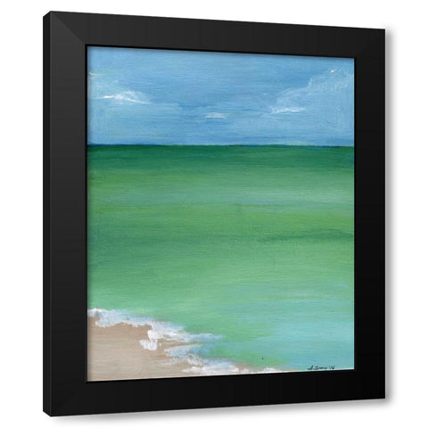 Calm Sea Black Modern Wood Framed Art Print by Seay, Anne
